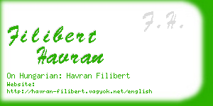 filibert havran business card